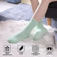 thumbnail image 2 of Mucky Cat Warm Winter Cozy Socks for Womens, 5 Pairs Non Slip with Grips - Anti Skid Fuzzy Hospital Slipper Socks, Fluffy Soft Fleece Socks, 2 of 6