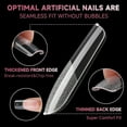 thumbnail image 3 of Livhil 312pcs Medium Square Gel Nail Tips, Clear Half Matte Press On Nails for Nail Extensions, Fake Acrylic Nails, 3 of 7