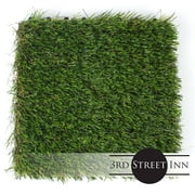 3rd Street Inn Artificial Grass Tiles - Artificial Turf - Fake Grass Interlocking Patio Tiles - 12"x12" (9 Pack) Professional Grade Grass - Natural Feel Synthetic Grass