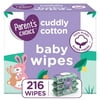 Parent's Choice Cuddly Cotton Baby Wipes, Unscented, 3 Flip-Top Packs (216 Total Wipes)