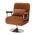 thumbnail image 2 of Sofá Silla,Sofá cama 2 en 1,silla,tumbona convertible,Sillón plegable para sofá con almohada giratoria 360,Sofá cama con respaldo ajustable de 5 posiciones,Chaise Lounge Cama Café, 2 of 9