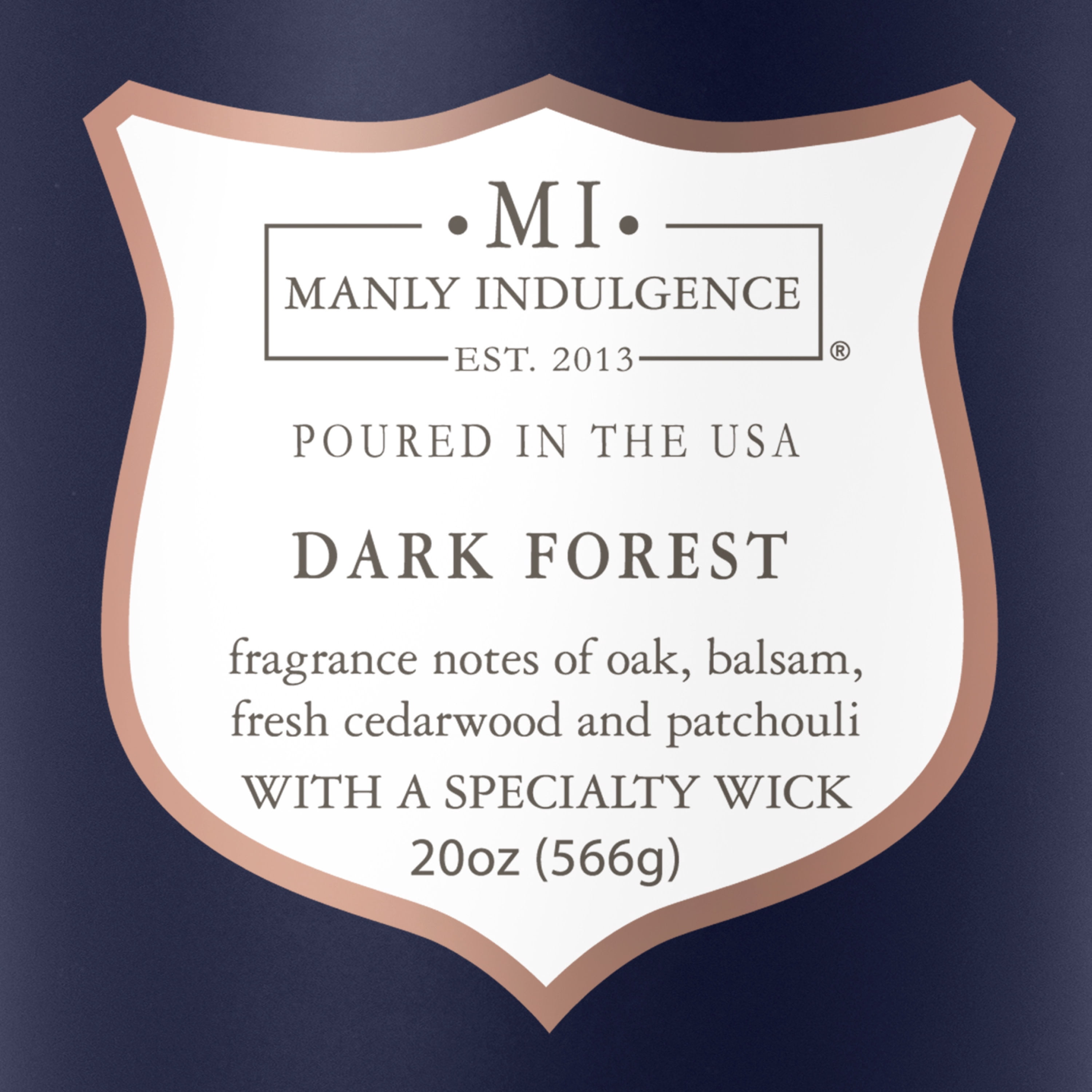Manly Indulgence Dark Forest 20 oz Scented Wood Wick Jar Candle