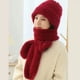 thumbnail image 3 of Monstrate Lana de punto de fibras acrílicas para máxima calidez en gorro de punto, bufanda, gorro de punto grueso de terciopelo para invierno Sombreros Rosa, 3 of 6