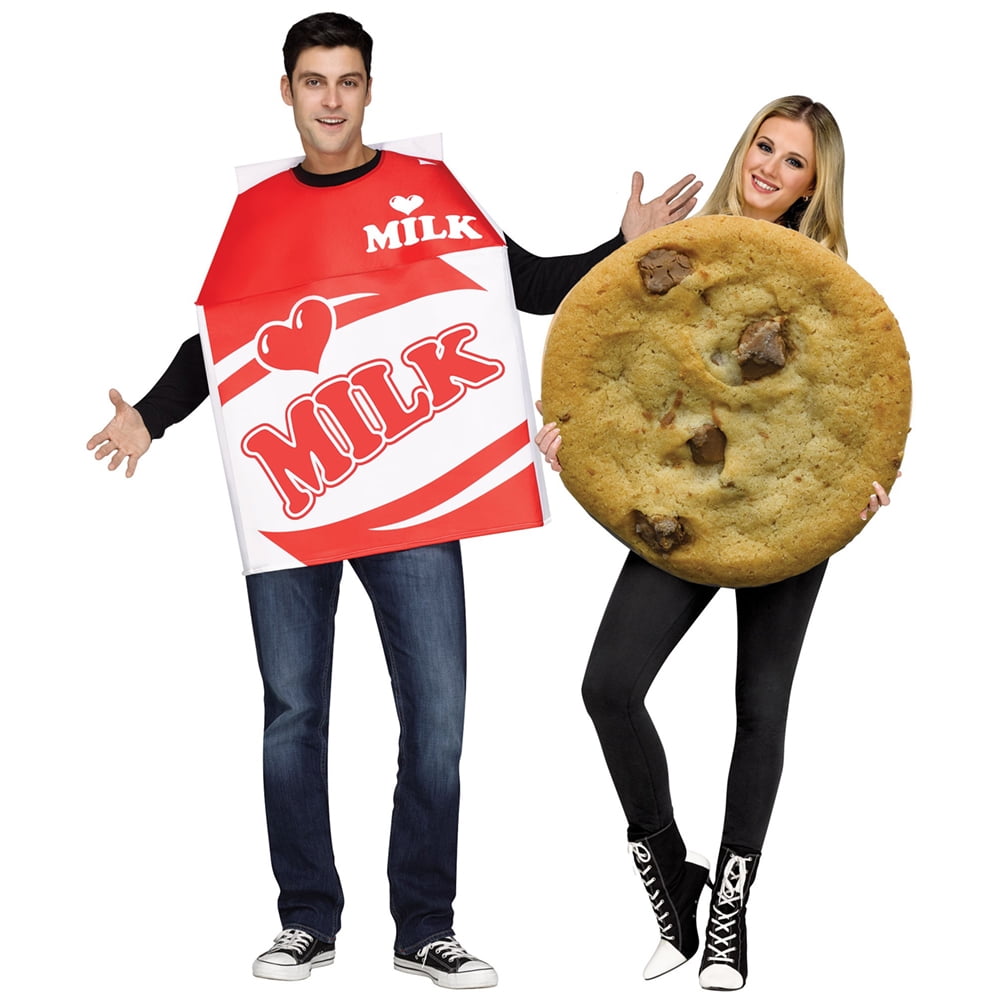 Adult Photo Real Milk & Cookies Couples Costume - Walmart.com.