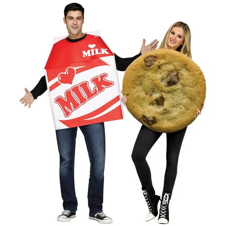 Adult Photo Real Milk & Cookies Couples Costume (Best Easy Couples Costumes)