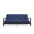 thumbnail image 3 of Cleo Black Metal Arm Full Size Futon Frame with 6” Thermobonded High Density Polyester Fill Mattress, 3 of 8