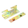 thumbnail image 2 of Uxcell Furniture Wood Bed Fitting Yellow Zinc Plated Snap Connectors Rail Bracket 2 Pairs, 2 of 4