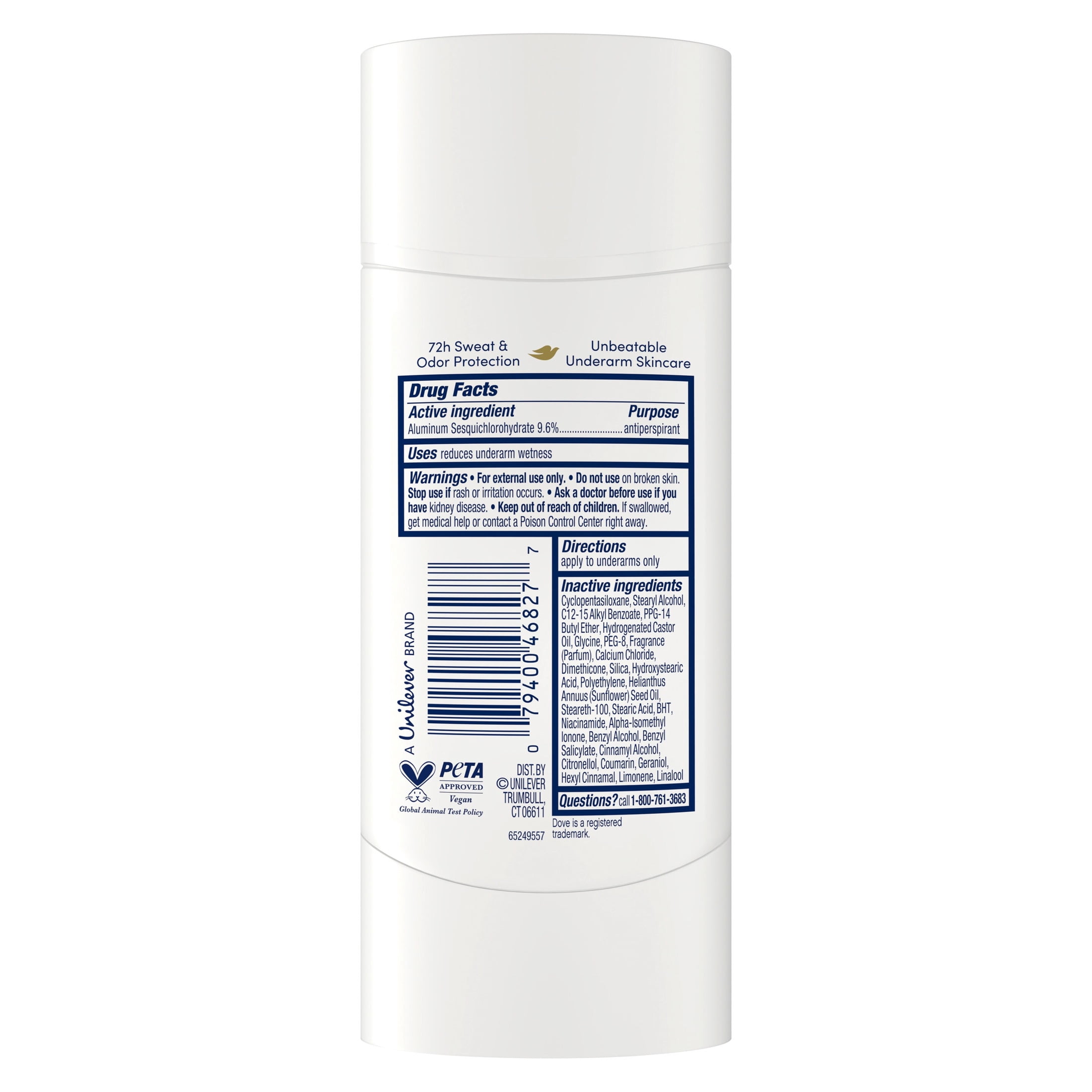 (2 pack) Dove Antiperspirant Deodorant Stick Peach Blossom & Rice Milk For Uneven Skin Tone 48-hour Odor and Sweat Protection, 2.6 oz