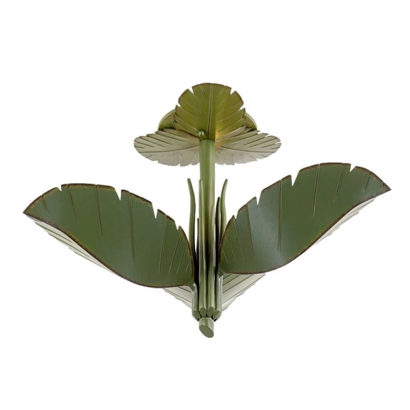 Varaluz Lighting - Banana Leaf - 3 Light Semi-Flush Mount In Bohemian Style-13.5