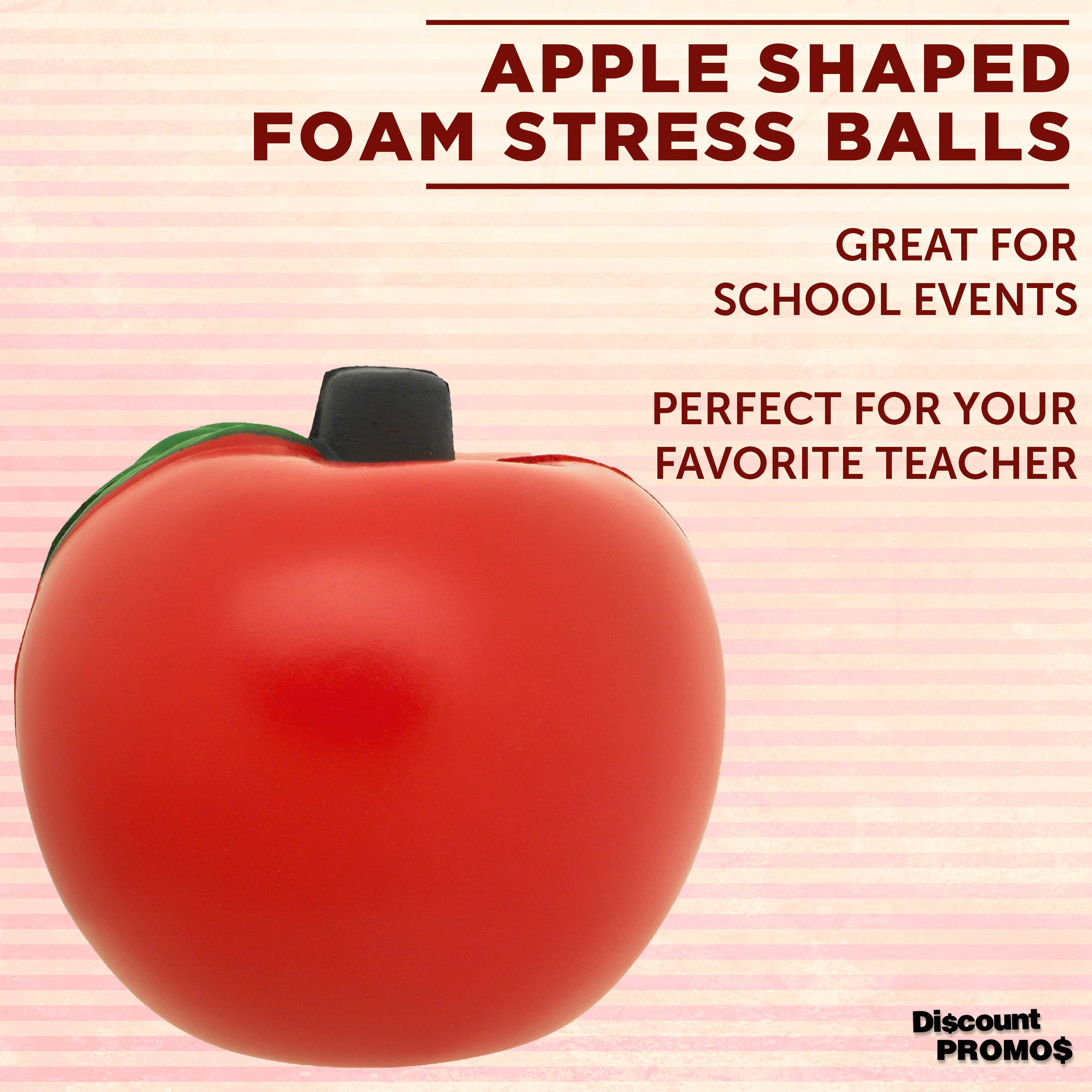 Apple Stress Balls Set of 10, Bulk Pack - Anxiety Stress Relief, Perfect for Your Desk, Office, School or Home - Apple