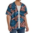 thumbnail image 4 of Xecao offers the Tropical Leaves for Men's Casual Short-sleeved Shirt, a button-up collared shirt with a pocket, perfect for beach vacations and yacht travel in the 4X-Large size., 4 of 7