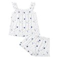 thumbnail image 2 of DAKIMOE Womens Pajamas Set 2 Piece Ruffle Pj Soft Tank Top and Shorts Sleepwear Lounge Sets for Women Set Sleeveless Bridal Pajama Sets for Christmas, S-2XL, 2 of 3