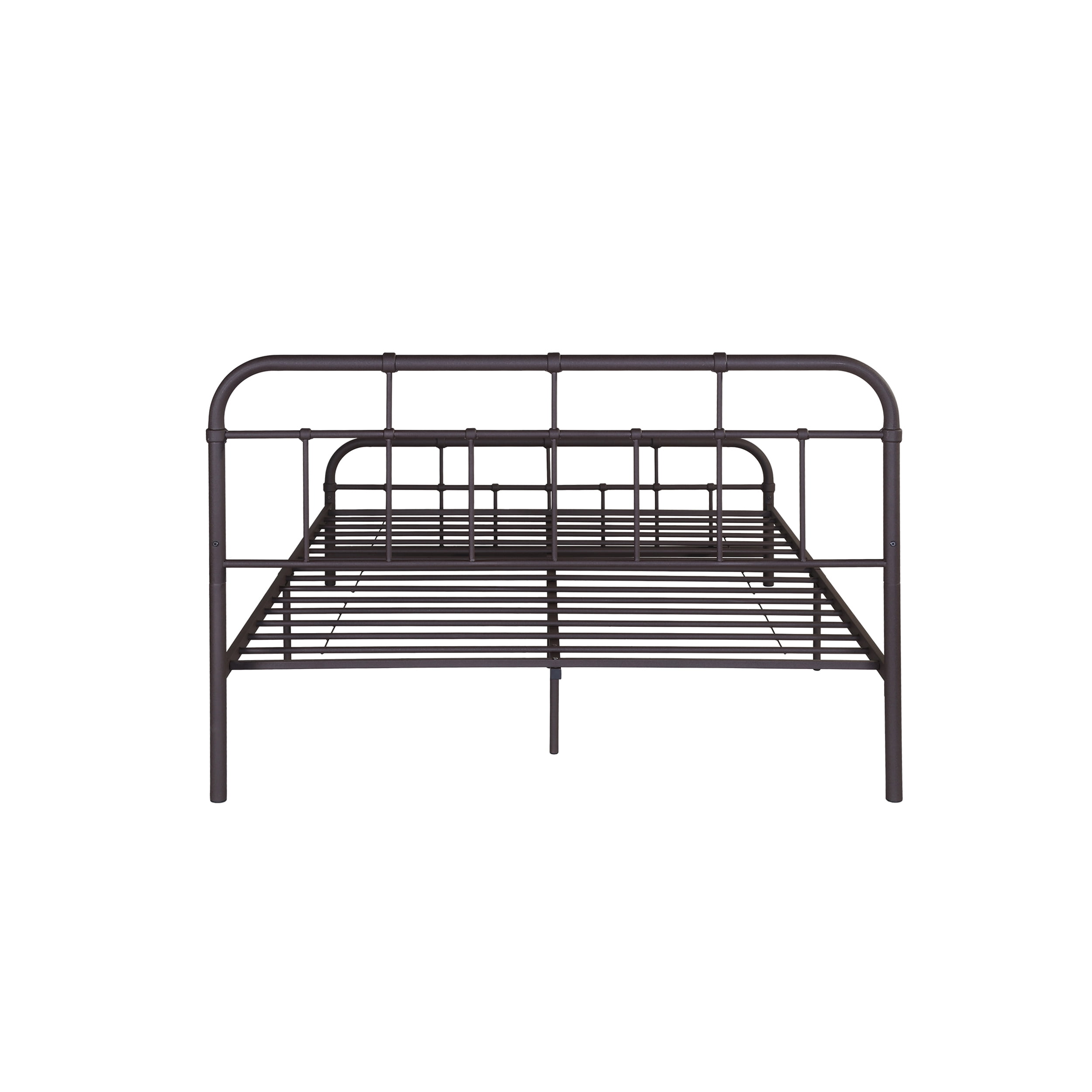 Noble House Khari Industrial Queen-Size Iron Minimal Bed Frame, Hammered Copper