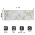 thumbnail image 5 of White Gold Marble Pattern Door Rugs,Washable Non Slip Door Mats Indoor,Decorative Door Mats,Entry Mat Indoor for Entrance,Bedroom,Kitchen,Bathroom,16"x47", 5 of 6