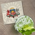 thumbnail image 2 of Latvia Coat Of Arms 4'' X 4'' Square Wooden Coaster, 2 of 3