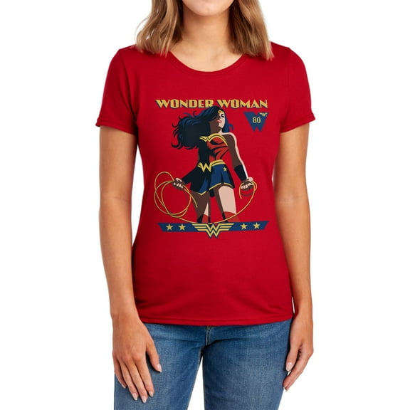 Wonder Woman WW 80th Stance Women's T Shirt, WW 80th Stance, Small