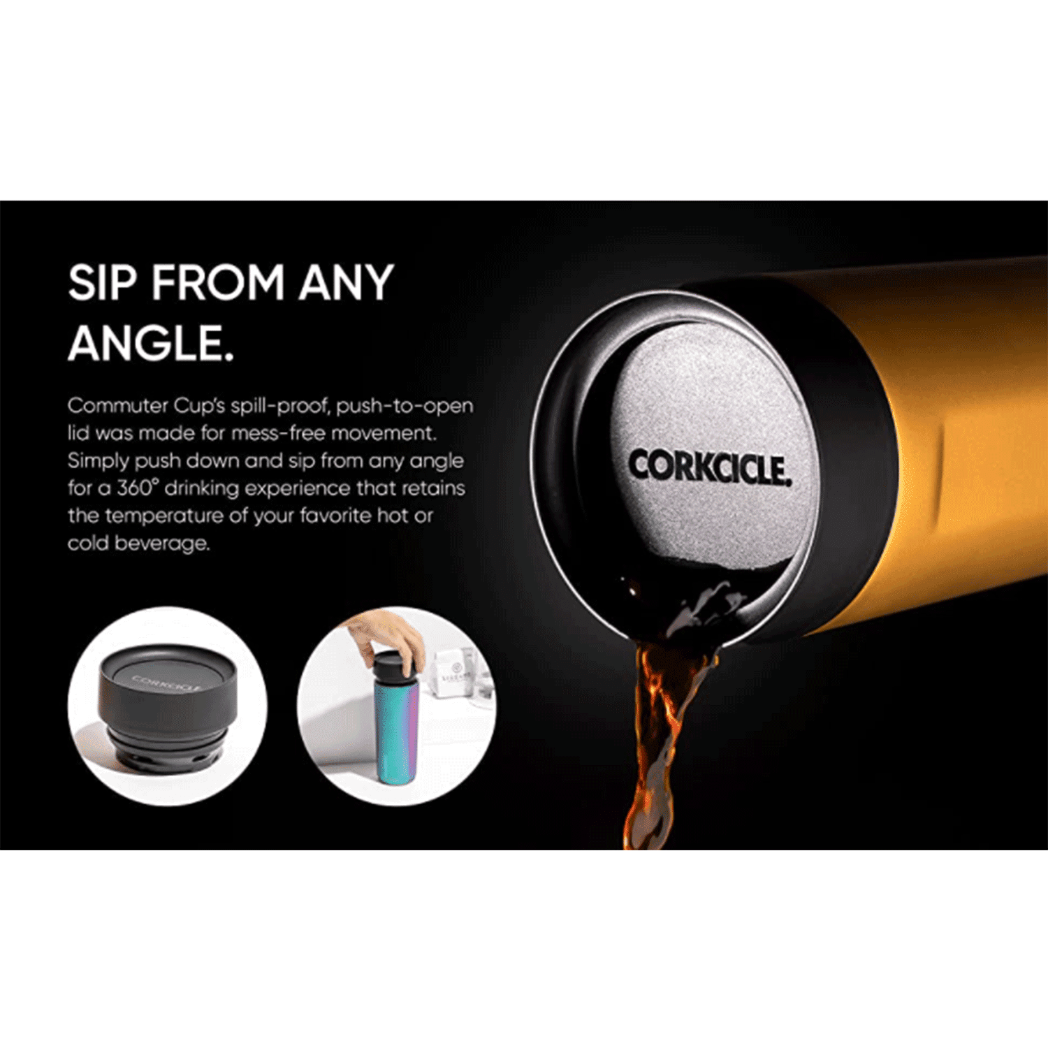 Corkcicle Commuter Cup 17 Oz Insulated Spill Proof Travel Coffee Mug,  Snowdrift, 1 Piece - Kroger