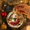 thumbnail image 4 of Light Up Sheep Christmas Ornament, 3.9 Inch Mini Story Ball with Holiday Scene for Tree Window Mantel Seasonal Decor, 4 of 6