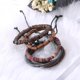 thumbnail image 3 of Vintage Cowhide Hand-woven Bracelet Leather Multi-layer Bracelet Men's Bracelet Adjustable, 3 of 4