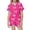 Hot Pink, variant on Weebloom Little Girl Pajamas Cute Bow Set Soft Printed Pajamas Short Sleeve Button Down Tops And Shorts Kids Toddler Sleepwear Nightwear Pjs Loungewear Purple 6-7 Years