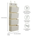 thumbnail image 4 of 3 Sprouts - Recycled Fabric Over the Door Organizer/Gingham Beige, 4 of 12
