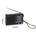 thumbnail image 2 of Radio Retro Banda Completa SW AM FM Emergencia Mini Clima Altavoz Incorporado Negro, 2 of 7