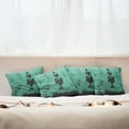 thumbnail image 3 of Ambesonne Teal Throw Pillow Cover 4 Pack, Underwater Life Themed, 16", Teal Grey, 3 of 6
