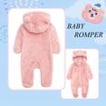 thumbnail image 2 of Mono CHAOJIESI con forro polar para bebé, manga larga, 6-9 m, rosa, 2 of 6