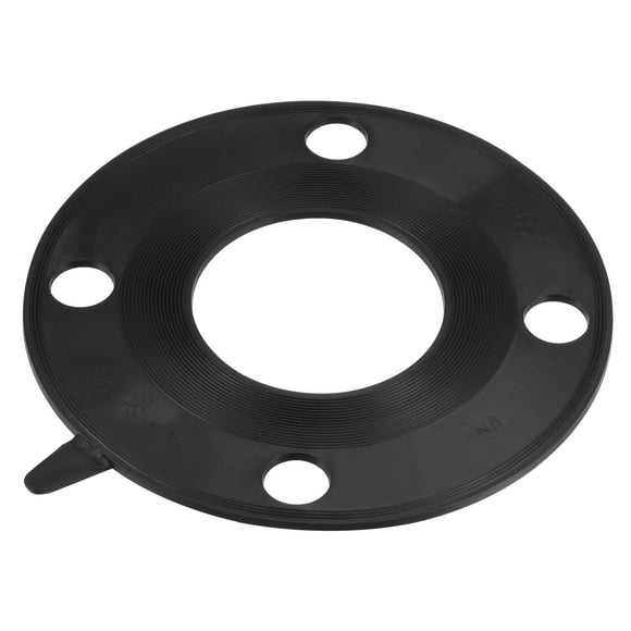 Unique Bargains 3' DN65 Pipe 4 Bolt Hole Full Face Rubber Flange Gasket Black 5 Count