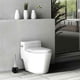 thumbnail image 4 of Cepillos de baño - Cepillo de inodoro de acero inoxidable y soporte Juego de cepillo de limpieza de baño de oro rosa con mango largo de ABS Cepillos de limpieza de baño antisalpicaduras, 4 of 8