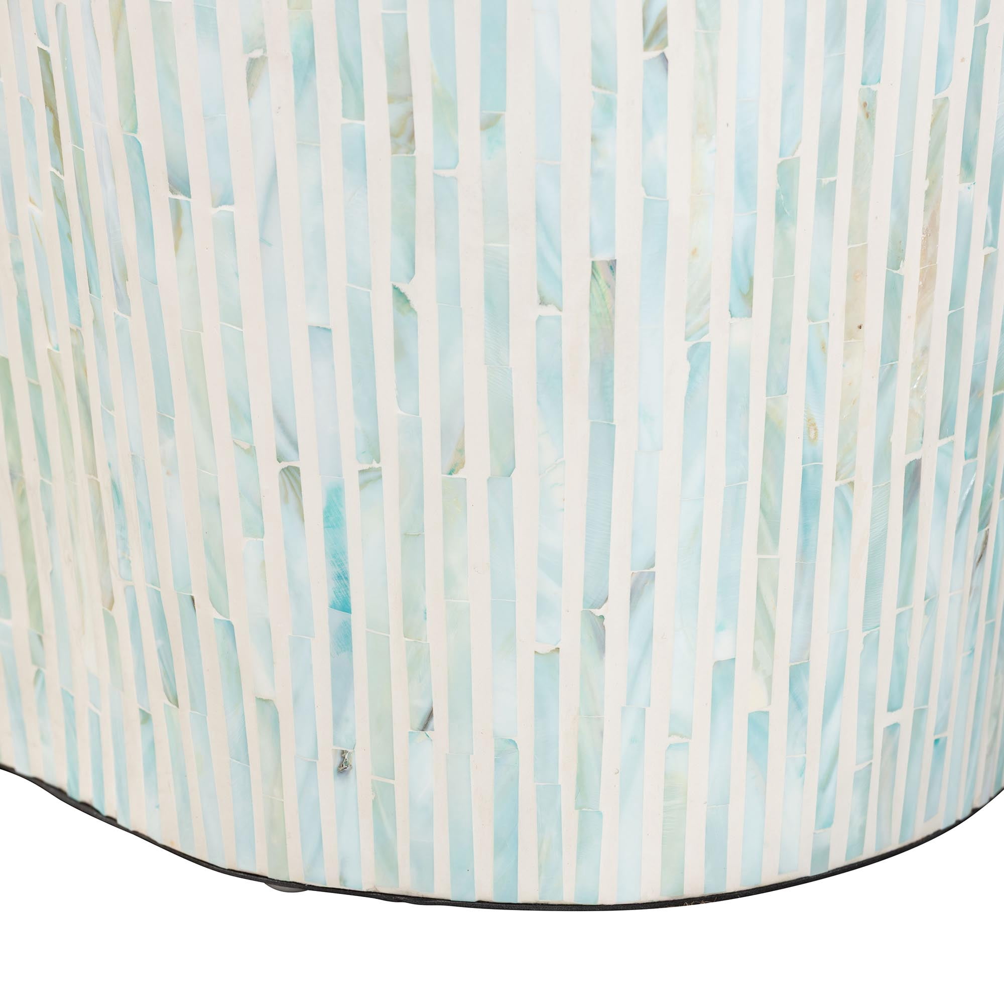bali & pari Fiorella Coastal Coffee Table, White/Aquamarine