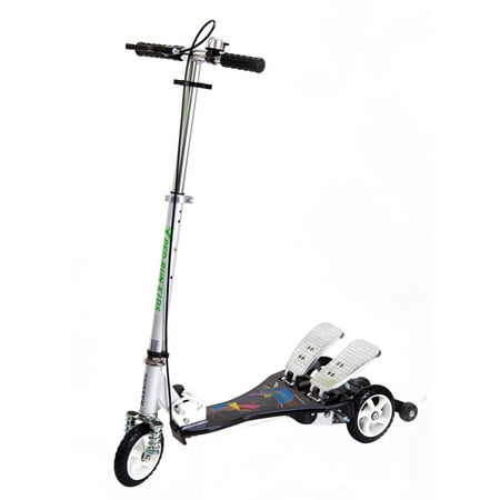 Ped-Run Kids Scooter 3-Wheel fun for Boys & Girls with Dual Pedal, Bike Scooter Hybrid,