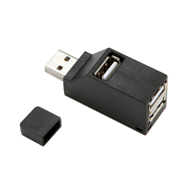 USB Portátil De A 3 Puertos USB2.0 Hub Splitter Adapter Para Negro Yotijar Convertidor de concentrador USB