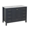 thumbnail image 3 of Horizon 48" Bathroom Vanity with Marine Gray Cabinet and Carrara Marble Top, 3 of 7