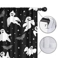 thumbnail image 4 of Set of 2 Halloween Tier Curtains Featuring Gothic Skeleton and Pumpkin Artwork,52x63in long Curtains Set, 4 of 5
