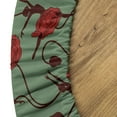 thumbnail image 5 of Ambesonne Poppy Flower Fitted Round Tablecloth, Ballerina Style Twigs, 45"- 56" Diameter, Green Chestnut Brown Red, 5 of 5