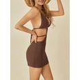 thumbnail image 3 of Lamuusaa Womenacute;s Halter BodyconDress, Sleeveless Tie Backless Hollow Out Knit Beach Dress, 3 of 9