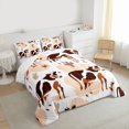 thumbnail image 3 of Homewish Teenagers Animal Cow Full Size Comforter Sets 3-Piece,Western Farmhouse Bedding Comforter Set,Vintage Botanical Cactus Lightweight Bedding Sets,Breathable Home Decor,Reversible, 3 of 8