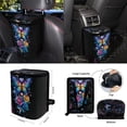 thumbnail image 4 of Renewold Butterfly Rose Music Notes Car Seat Cover Protector 15 PCS Set, with Steering Wheel Rearview Mirror Cover Seat Belt Pad Garbage Bag Air Vent Bag Coasters Key Chain Fit Most Vehicles, 4 of 7