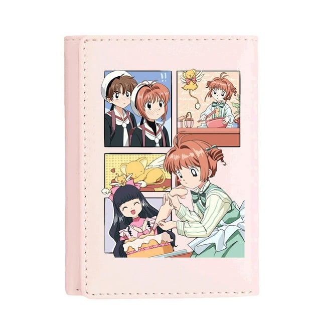 Cartera plegable delgada para tarjetas con personajes de anime de Captors