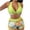 Green, variant on Fesfesfes Women Bikinis Floral Print Halter Split Swimsuit Bikini Print High Waist Beachwear Set