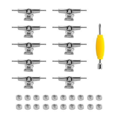 10 Pcs 29mm Fingerboard Trucks Finger Skateboard Deck with Nuts Spanner Screwdriver for Skateboards