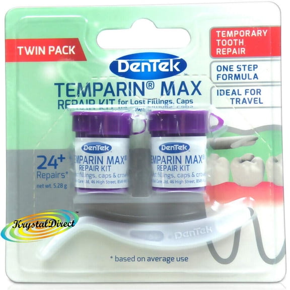 DenTek Temparin Max, Home Temporary Dental Repair Kit , 24 Repairs