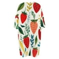 thumbnail image 5 of Sweet Summer Strawberry Pattern Art Sleepshirts For Sleeping Travels Loose Sleepdress Pajama Dress Soft Nightdress Sleepwear, 5 of 7