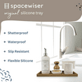 thumbnail image 2 of Spacewiser Countertop and Vanity Tray - 11.7" Shatterproof Bathroom Tray, Flexible Silicone Soap Tray for Kitchen Sink, Toilet Tank Tray, Bathroom Trays for Counter, Perfume Candle Key Valet Tray, 2 of 7
