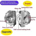 thumbnail image 4 of Stainless Steel Glass Door Lock Double Glass Door Lock Sliding Door Glass Door with 3 Copper Keys for Shop and Officecan be Locked Inside, 4 of 5