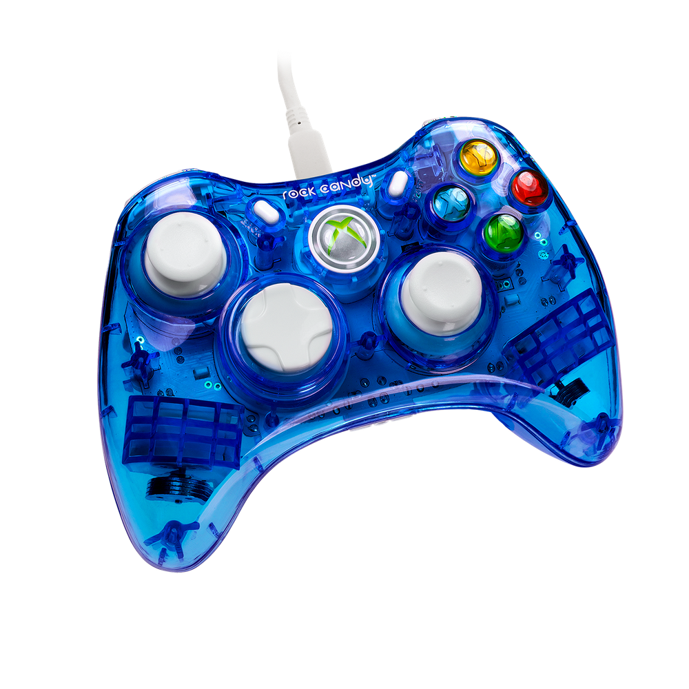 PDP Rock Candy Xbox 360 Wired Controller, Blueberry Boom, 037010NABL