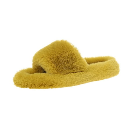 

Women s Slippers Memory Foam House Bedroom Slippers for Women Fuzzy Plush Comfy Faux Fur Lined Slide Shoes Anti-Skid Sole Trendy Gift Slippers