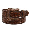 thumbnail image 2 of Ariat Ladies Tooled Brown With Bronze Buckle Leather Belt A1523667, 2 of 2