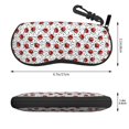 thumbnail image 2 of Xecao Red Ladybugs On Black Dotted for Eyeglass Case Soft Shell, Portable Sunglass Case, Fashionable Eyeglass Case with Zipper, Lightweight, 2 of 6